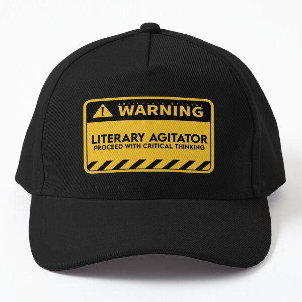 Literary Agitator - A8M Warning Label Baseball Cap