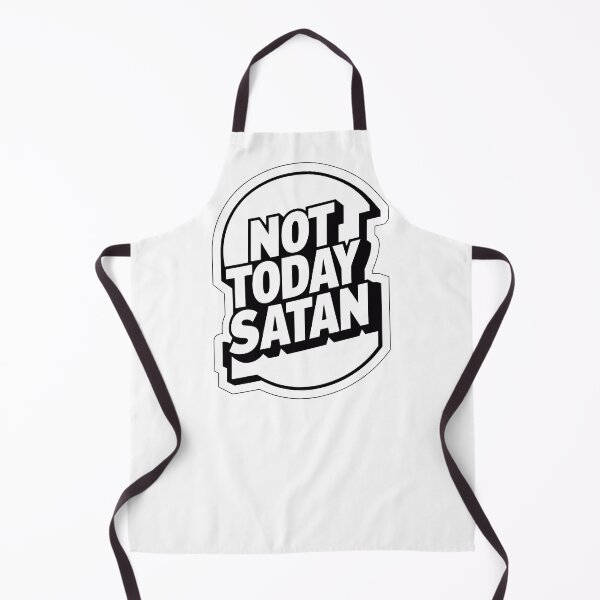 Item preview, Not Today Satan Black and White Sticker, Bold Typographic Decal, Laptop and Water Bottle Decoration, Motivational Quote designed and sold by WatermelonPink.