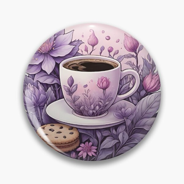 Aperçu de l'œuvre Tea Cup Paradise ft. Cookie (édition violette) créée et vendue par AfootSloth.