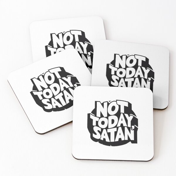Item preview, Copy of Not Today Satan Sticker, Black and White Bold Statement Decal, Motivational Quote Laptop Sticker, Waterproof Vinyl Bumper Sticker designed and sold by WatermelonPink.