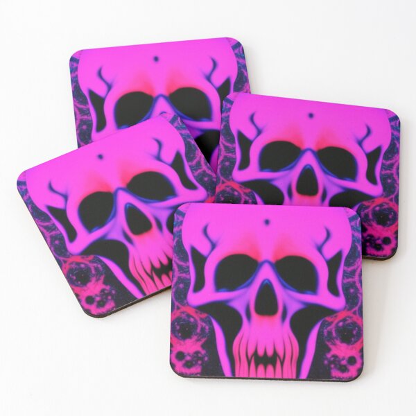 Item preview, Abstract Vintage Eerie Pink Skull Art designed and sold by TheDarkWardrobe.