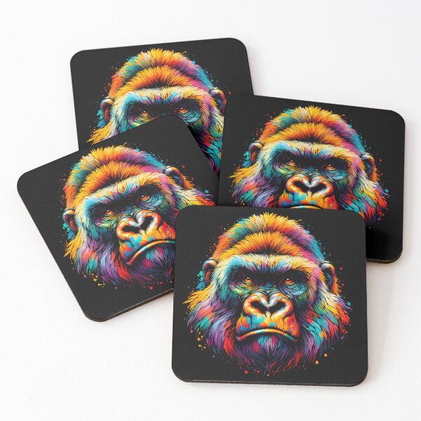 Item preview, Colorful Gorilla Art: Vibrant Monkey Painting for Animal Lovers Gift designed and sold by JUSTBEELEGANT.