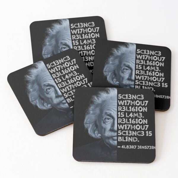 Item preview, Albert Einstein quote: Science without religion is lame. Religion without science is blind. designed and sold by UrbanStoic.