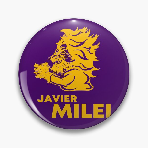 Item preview, Javier Milei spelled - Represented as lion king smiley miller miles LOGO designed and sold by MechanicalART.