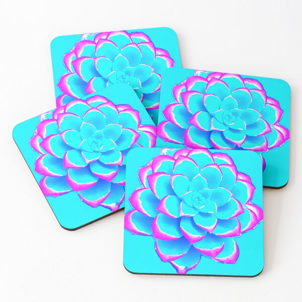 Item preview, Turqoise Neon Succulent designed and sold by QueenTheBean.