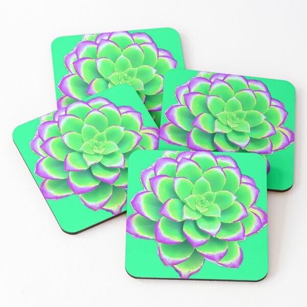 Item preview, Lime Green Neon Succulent designed and sold by QueenTheBean.