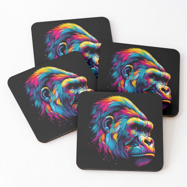 Item preview, Colorful Gorilla Art: Vibrant Monkey Painting for Animal Lovers Gift designed and sold by JUSTBEELEGANT.