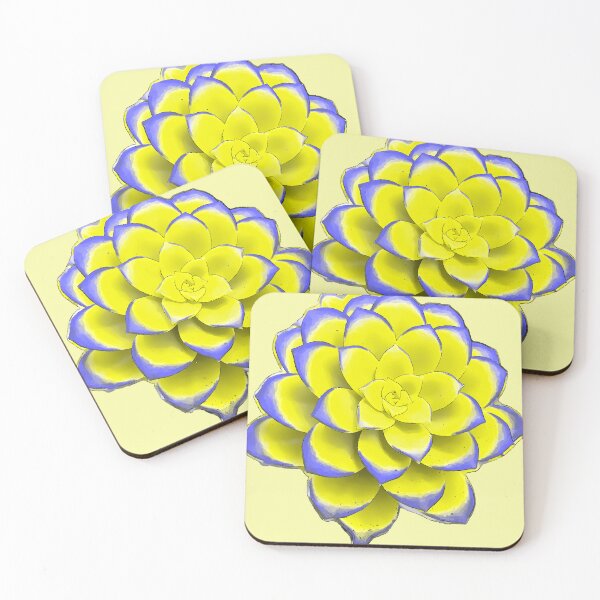 Item preview, Yellow Neon Succulent designed and sold by QueenTheBean.