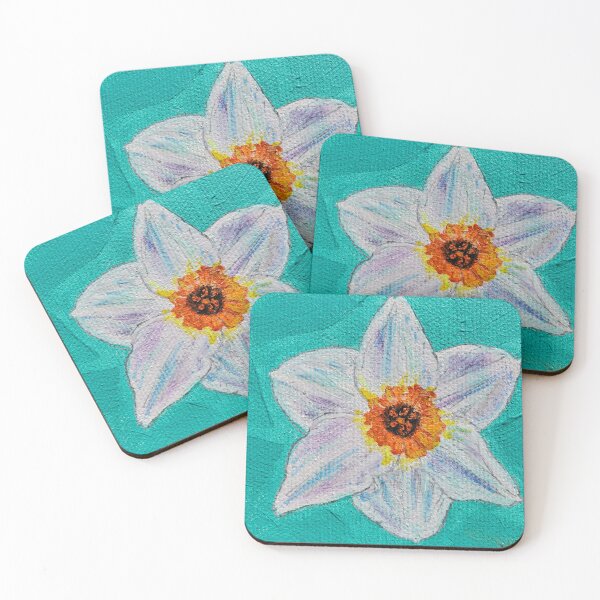 Item preview, Daffodil 1, Poeticus Narcissus Painting designed and sold by Joyful Chaos Art.