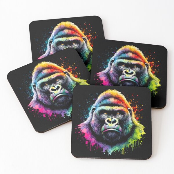 Item preview, Colorful Gorilla Art: Vibrant Monkey Painting for Animal Lovers Gift designed and sold by JUSTBEELEGANT.