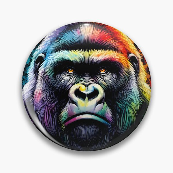 Artikelvorschau, Bunte Gorilla-Kunst: Lebendiges Affengemälde als Geschenk für Tierliebhaber entworfen und verkauft von JUSTBEELEGANT.