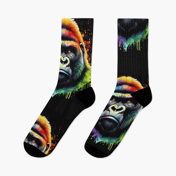 Item preview, Colorful Gorilla Art: Vibrant Monkey Painting for Animal Lovers Gift designed and sold by JUSTBEELEGANT.