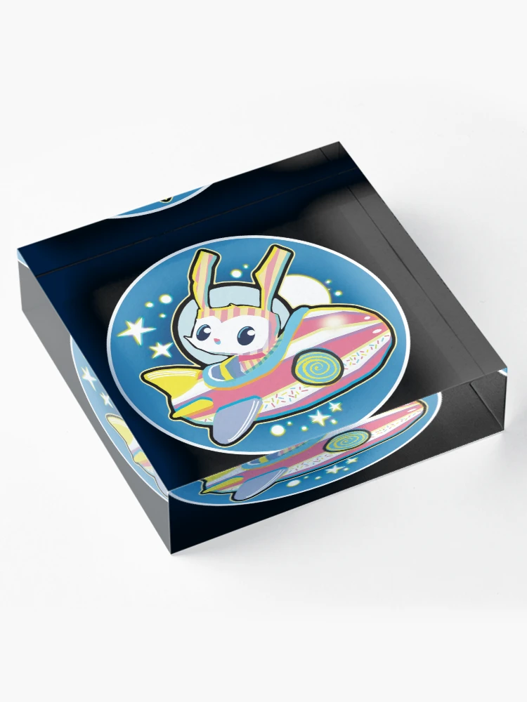 Thumbnail 4 of 5, Acrylic Block, Candy Rocket Rabbit designed and sold by Rickybrook.