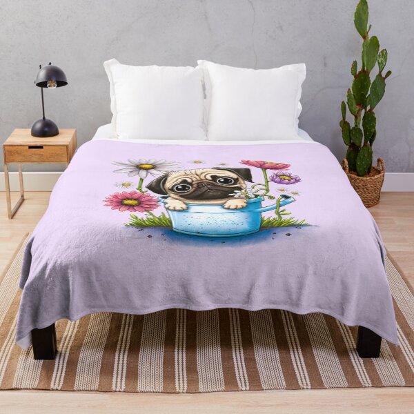 Item preview, Pug - Puppy with flowers  designed and sold by Kappadog.