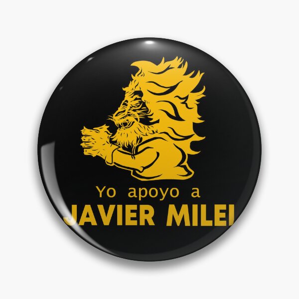 Item preview, "I support Javier Milei" king smiley miller miles LOGO designed and sold by MechanicalART.