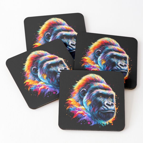 Item preview, Colorful Gorilla Art Painting: Vibrant Monkey Painting for Animal Lovers Gift designed and sold by JUSTBEELEGANT.