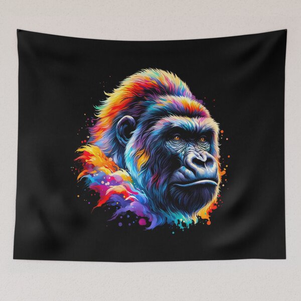 Item preview, Colorful Gorilla Art Painting: Vibrant Monkey Painting for Animal Lovers Gift designed and sold by JUSTBEELEGANT.