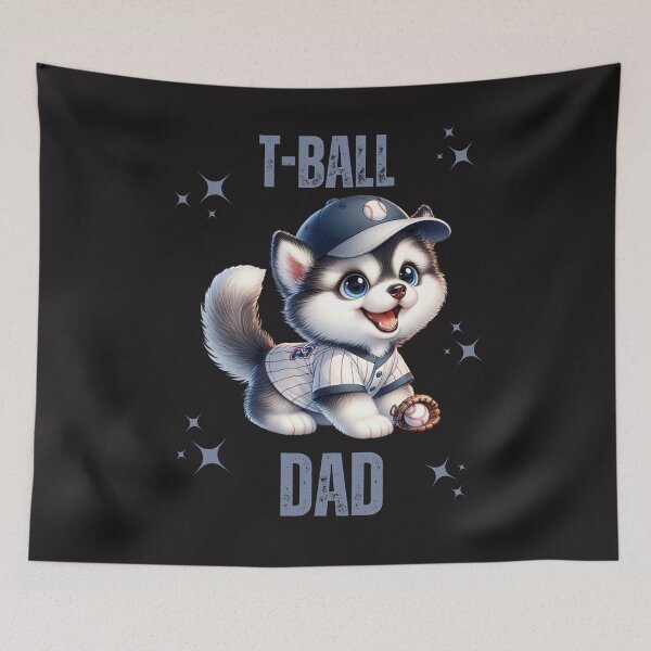 Item preview, Siberian Husky T-Ball Dad designed and sold by AlienOccupation.