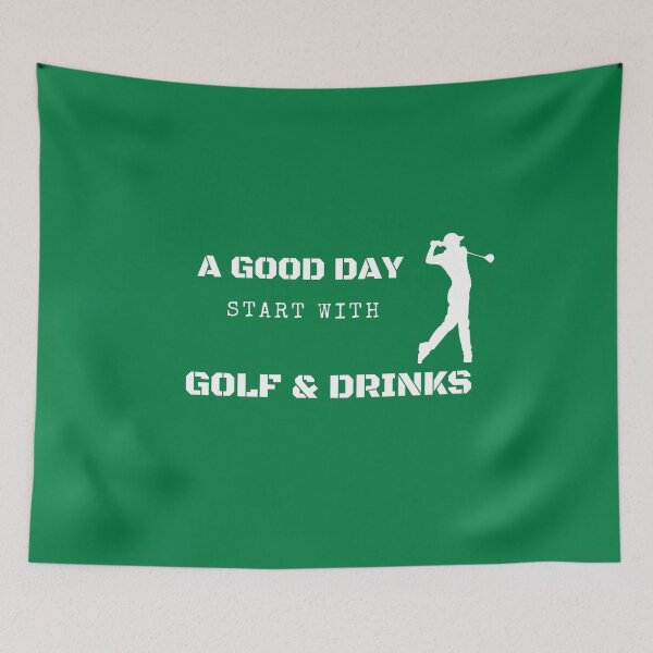 Item preview, A good day start with golf and drinks swing into Happiness  designed and sold by Peksli.