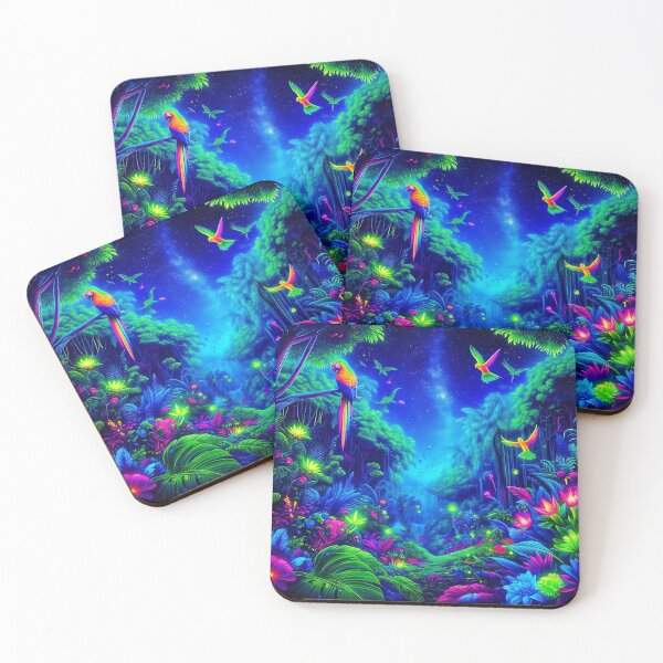 Item preview, Neon Jungle Dreamscape uv reactive designed and sold by Taans-Creation.