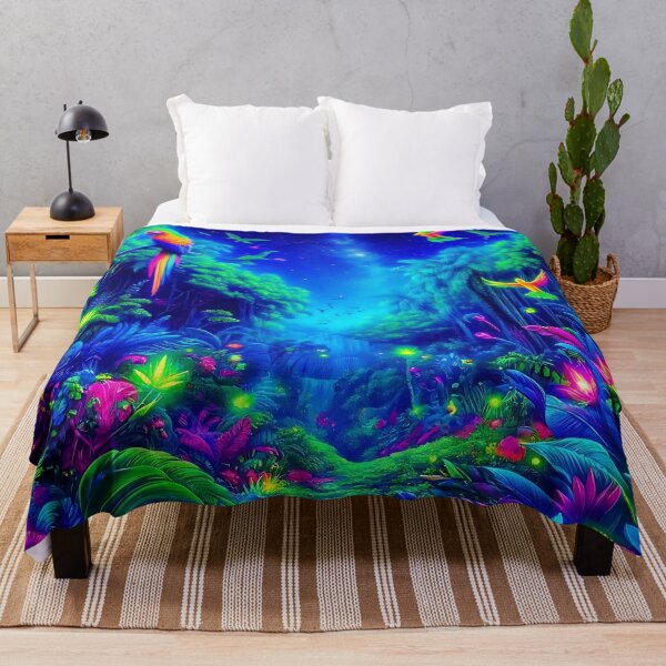 Item preview, Neon Jungle Dreamscape uv reactive designed and sold by Taans-Creation.