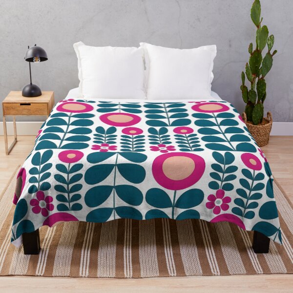 Item preview, Retro Floral pattern: Pink and Magenta Motifs designed and sold by MrKATORSKI.