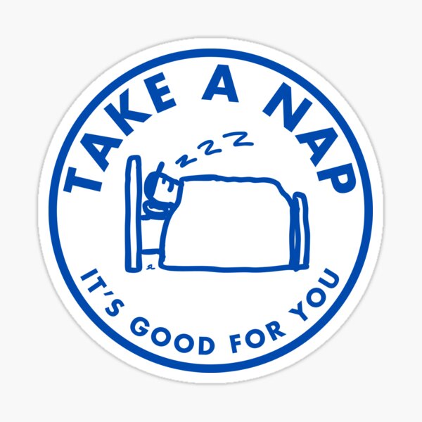 Aperçu de l'œuvre 'FAIRE UNE SIESTE' - Autocollant créée et vendue par itsgoodforyouco.