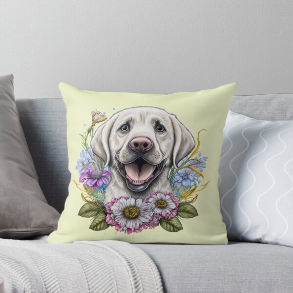Item preview, Labrador - Puppy with flowers designed and sold by Kappadog.