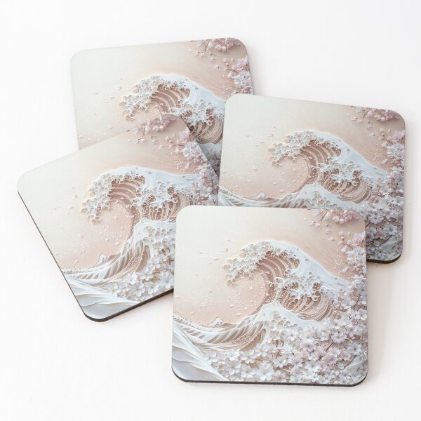 Item preview, Sakura Wave Art, The Great Wave with Cherry Blossoms designed and sold by DeRosa3DDesigns.