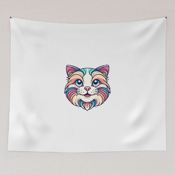Item preview, Abstract Artistic Cat Face designed and sold by RetroPop23.