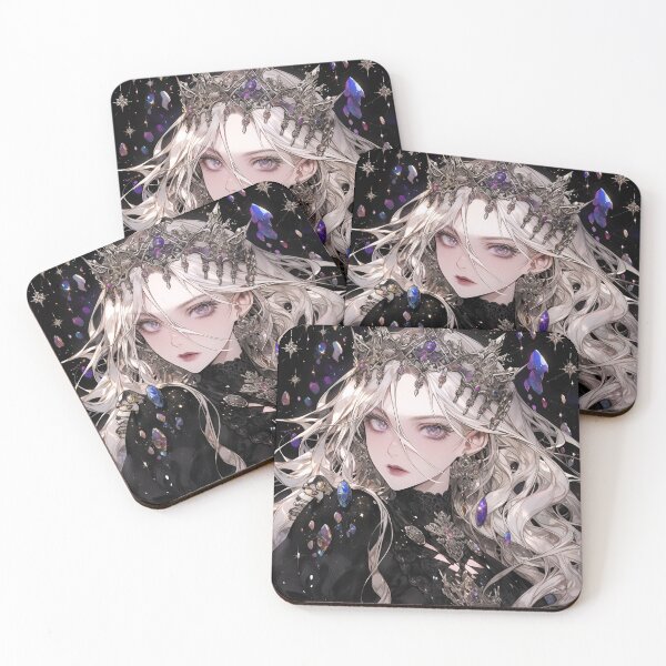 Item preview, Obsidian Purple Crystal Anime Girl designed and sold by bubblegoth.