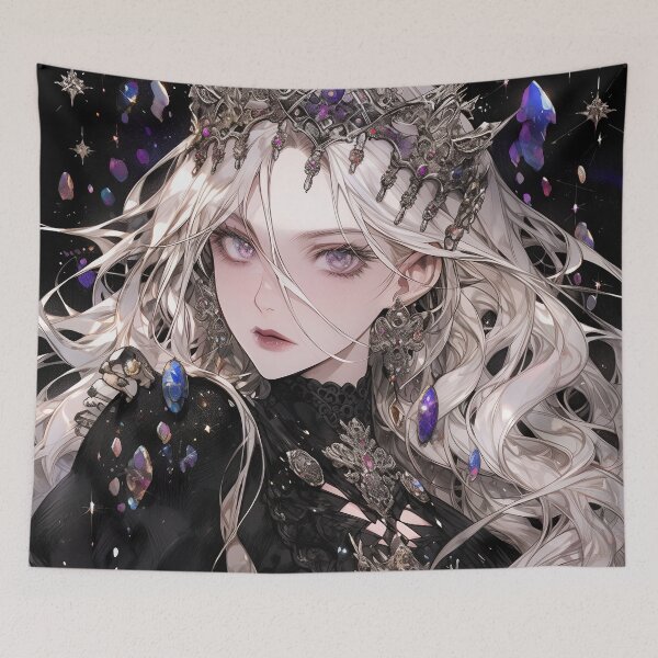 Item preview, Obsidian Purple Crystal Anime Girl designed and sold by bubblegoth.