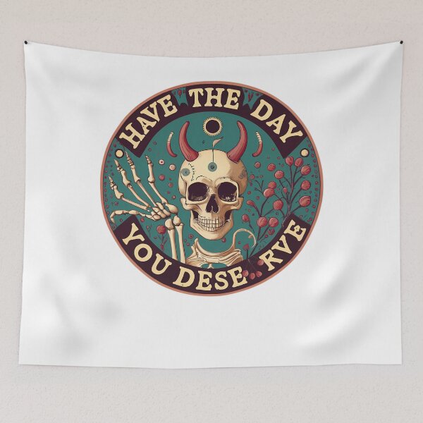 Item preview, Hand Devil Horns Funny Finger Metal Heavy Colorful Skull Cool designed and sold by Laradegroote.