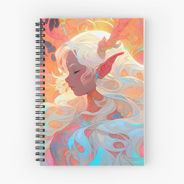 Item preview, Vibrant Dreamscape Antlers Anime Girl designed and sold by bubblegoth.