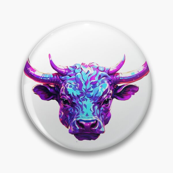 Item preview, Purple bull cow face  designed and sold by LevCreates.