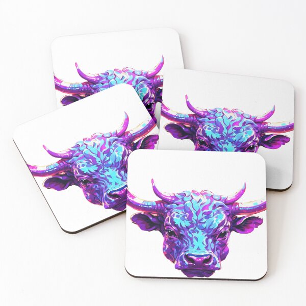 Item preview, Purple bull cow face  designed and sold by LevCreates.