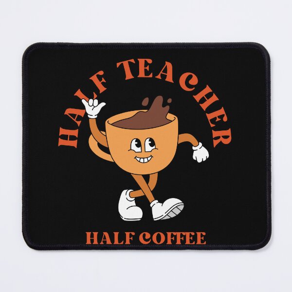 Item preview, Half Teacher Half Coffee Retro Groovy Teacher Gift designed and sold by shirtsetcetera.