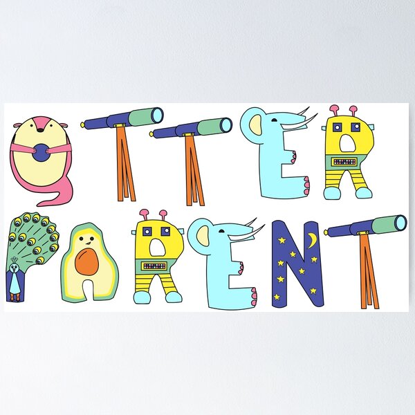 Item preview, Otter Parent in a creative alphabet designed and sold by whimsandwhimsy.