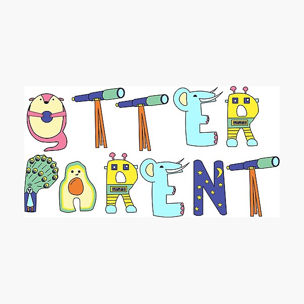Item preview, Otter Parent in a creative alphabet designed and sold by whimsandwhimsy.