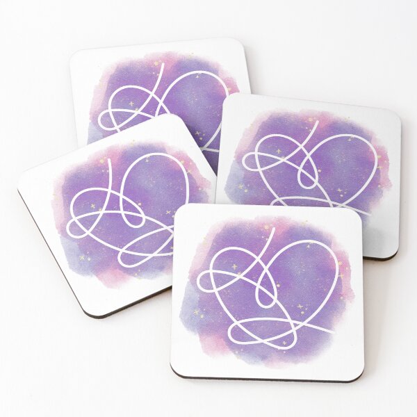 Item preview, BTS Love Yourself Watercolor Heart designed and sold by pleasantpenguin.