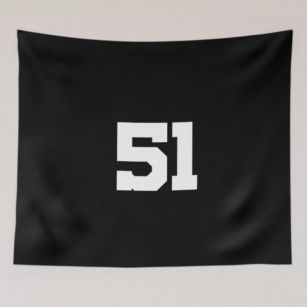 Item preview, 51, fifty-one, white, University designed and sold by Numbers-Art.