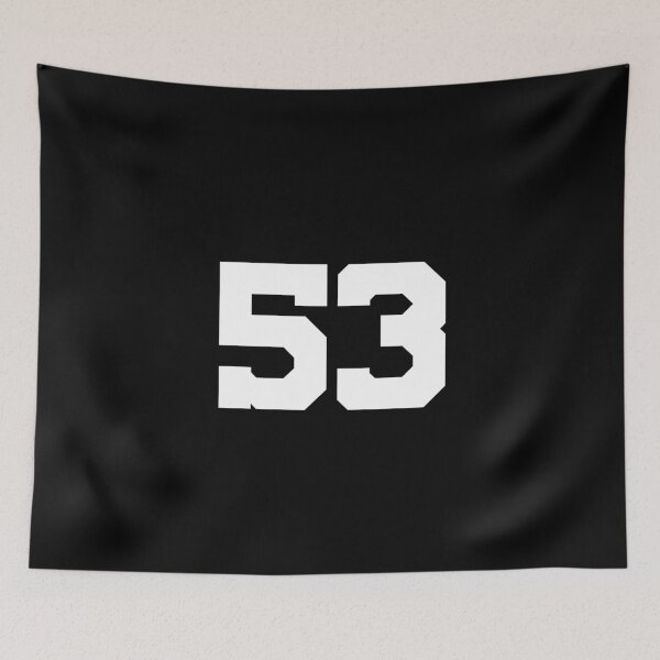 Item preview, 53, fifty-three, white, University designed and sold by Numbers-Art.