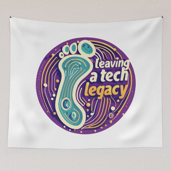 Item preview, Leaving a Tech Legacy - Futuristic Digital Footprint Design designed and sold by NiftyWrx.
