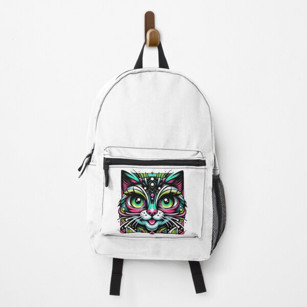 Item preview, Neon Abstract Cat: Luminous Feline Art designed and sold by RetroPop23.