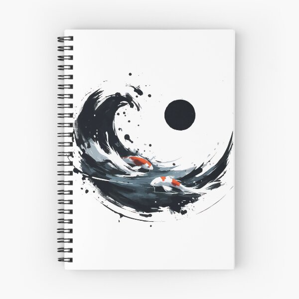 Item preview, Sumie Japanese Brushstroke Koi Fish Pond designed and sold by TomFrontierArt.
