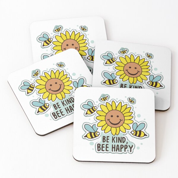 Item preview, Be Kind, Bee Happy - Sunflower & Bees Cheerful Design designed and sold by NiftyWrx.