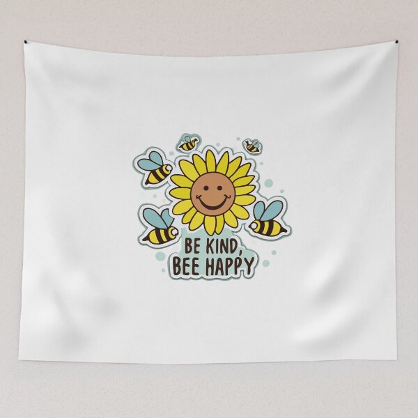 Item preview, Be Kind, Bee Happy - Sunflower & Bees Cheerful Design designed and sold by NiftyWrx.