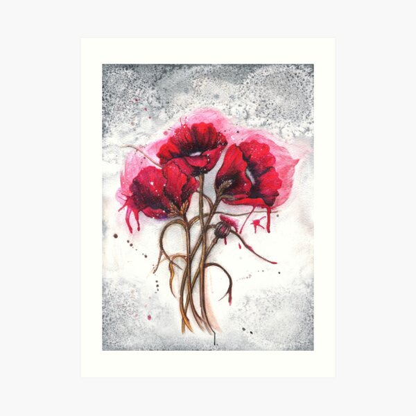 Lisa's Poppies Art Print