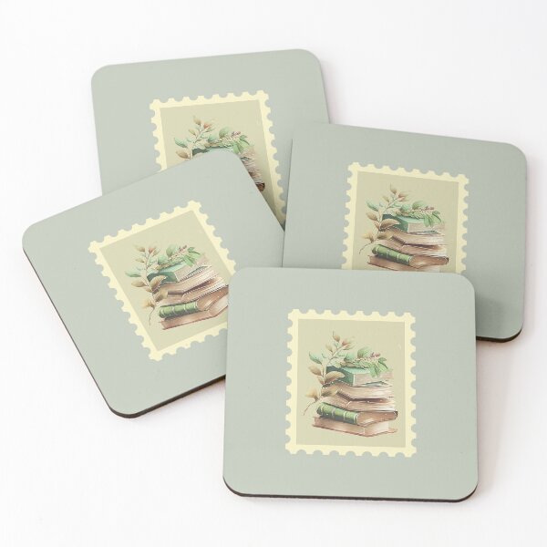 Item preview, Green books stamp designed and sold by Neadoodles.