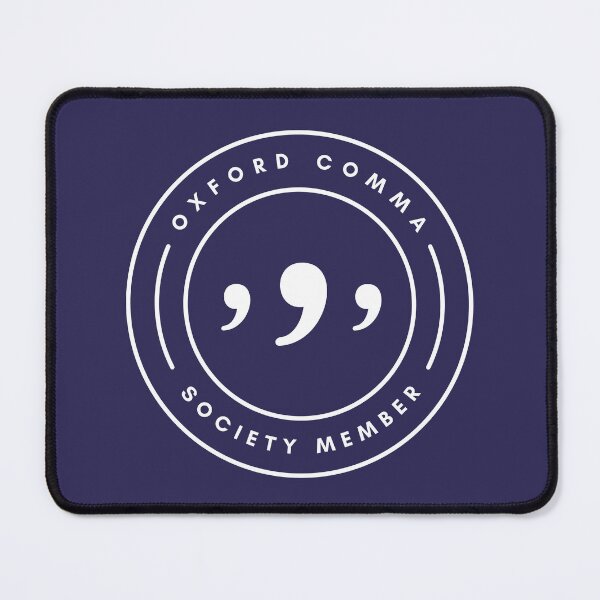 Item preview, Oxford comma society member designed and sold by TheBookishLife.